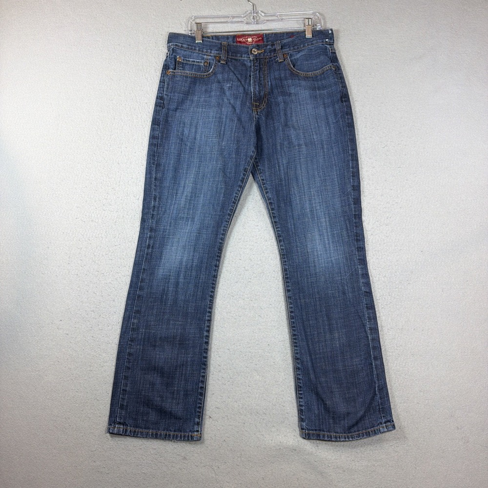 Lucky Brand 221 Original Boot Straight Jeans Men 34x32 Blue Denim